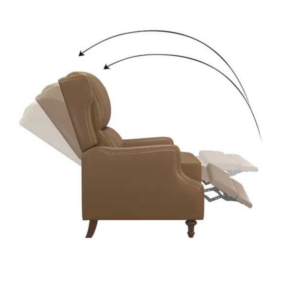 Kirkland's Home Accent Chairs-Leather Nailhead Trim Classic Recliner