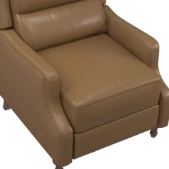 Kirkland's Home Accent Chairs-Leather Nailhead Trim Classic Recliner