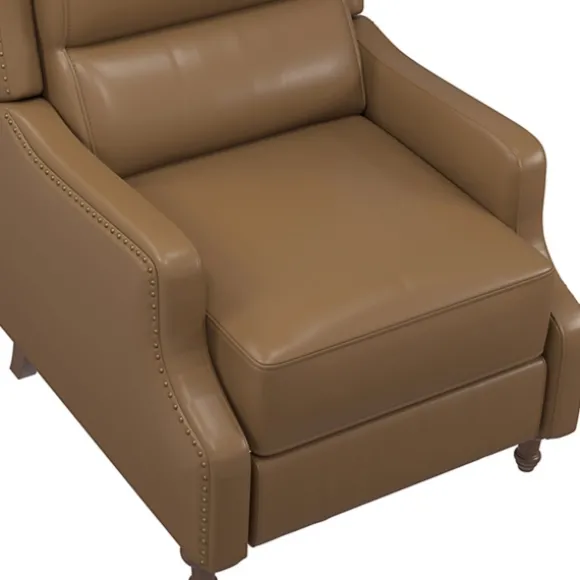Kirkland's Home Accent Chairs-Leather Nailhead Trim Classic Recliner
