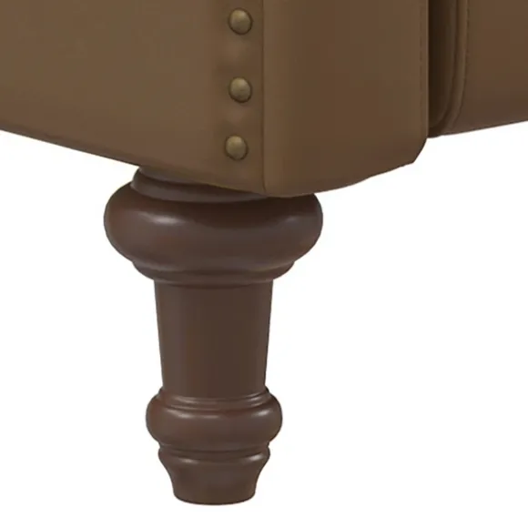 Kirkland's Home Accent Chairs-Leather Nailhead Trim Classic Recliner