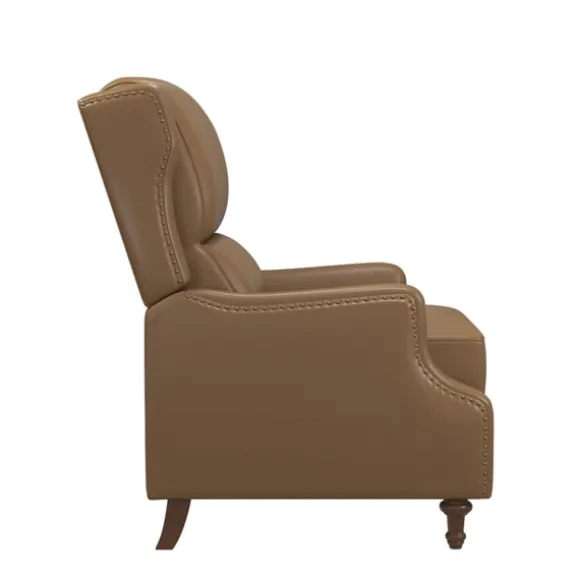 Kirkland's Home Accent Chairs-Leather Nailhead Trim Classic Recliner