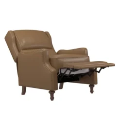 Kirkland's Home Accent Chairs-Leather Nailhead Trim Classic Recliner
