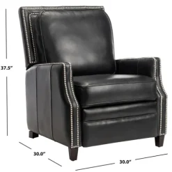 Kirkland's Home Accent Chairs-Leather Nailhead Trim Recliner