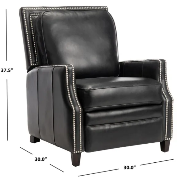 Kirkland's Home Accent Chairs-Leather Nailhead Trim Recliner