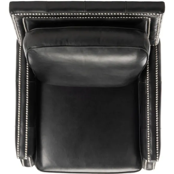 Kirkland's Home Accent Chairs-Leather Nailhead Trim Recliner