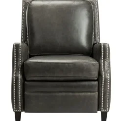 Kirkland's Home Accent Chairs-Leather Nailhead Trim Recliner