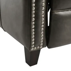 Kirkland's Home Accent Chairs-Leather Nailhead Trim Recliner