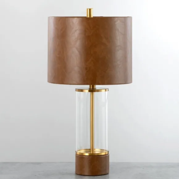 Kirkland's Home Table Lamps-Leather Watson Table Lamp