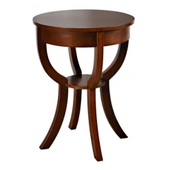 Kirkland's Home Accent & End Tables-Leila Round Cherry Accent Table