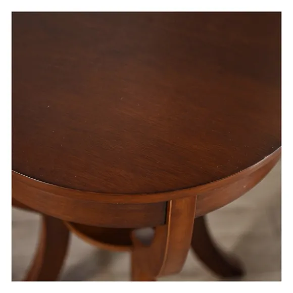 Kirkland's Home Accent & End Tables-Leila Round Cherry Accent Table