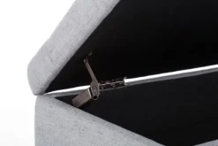 Kirkland's Home Benches & Ottomans-Light Button Tufted Storage Cross Leg Bench