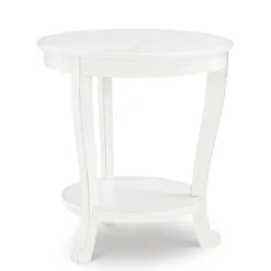 Kirkland's Home Accent & End Tables-Light Cream Curved Legs Accent Table