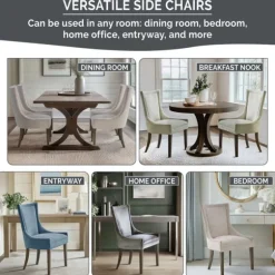Kirkland's Home Dining Chairs-Light Curved Back Leg 2-Pc. Dining Chair Set