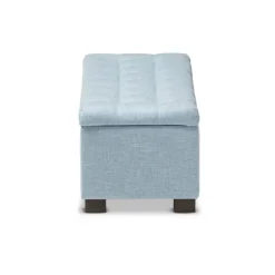 Kirkland's Home Benches & Ottomans-Light Grid Tufted Upholstered Ottoman