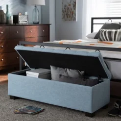 Kirkland's Home Benches & Ottomans-Light Grid Tufted Upholstered Ottoman