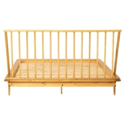 Kirkland's Home Beds & Headboards-Light Oak Modern Spindle Wooden Queen Bed