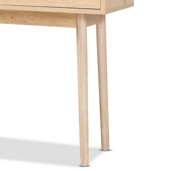 Kirkland's Home Console Tables-Light Oak Rat And Wood Console Table