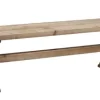 Kirkland's Home Benches & Ottomans-Light Reclaimed Wood Hourglass Base Bench