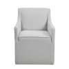 Kirkland's Home Dining Chairs-Light Slipcover Dining Chair With Casters