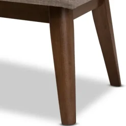 Kirkland's Home Benches & Ottomans-Light Tufted Walnut Wood Bench