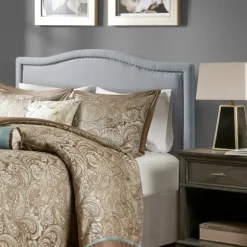 Kirkland's Home Beds & Headboards-Light Upholstered Nailhead King Headboard