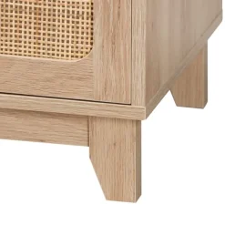 Kirkland's Home Tv Stands & Media Consoles-Light Wood And Cane Accent Tv Stand