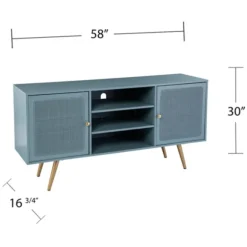 Kirkland's Home Tv Stands & Media Consoles-Light Wood And Cane Media Cabinet