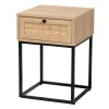 Kirkland's Home Nightstands-Light Wood And Rat Square Nights D