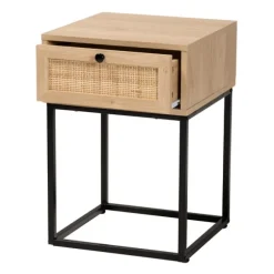 Kirkland's Home Nightstands-Light Wood And Rat Square Nights D
