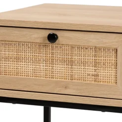 Kirkland's Home Nightstands-Light Wood And Rat Square Nights D