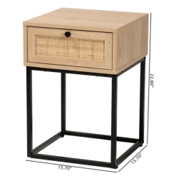 Kirkland's Home Nightstands-Light Wood And Rat Square Nights D