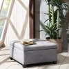 Kirkland's Home Benches & Ottomans-Lila Tufted Charcoal Storage Ottoman