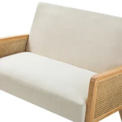 Kirkland's Home Sofas & Loveseats-Linen And Rattan Loveseat