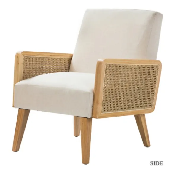 Kirkland's Home Accent Chairs-Linen Upholstered Accent Chair