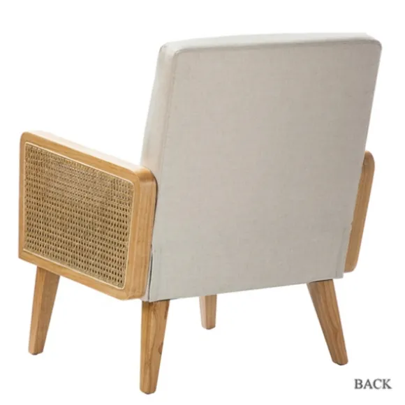 Kirkland's Home Accent Chairs-Linen Upholstered Accent Chair