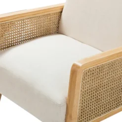 Kirkland's Home Accent Chairs-Linen Upholstered Accent Chair