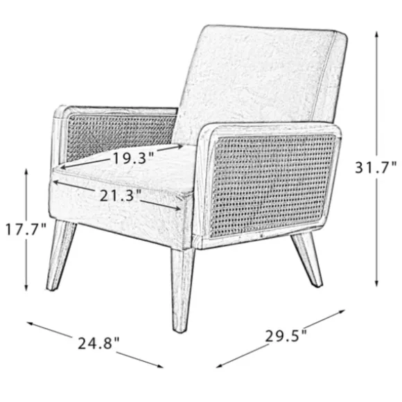 Kirkland's Home Accent Chairs-Linen Upholstered Accent Chair