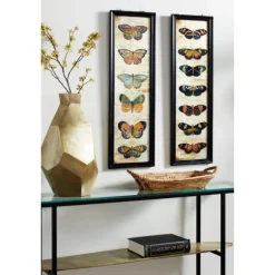 Kirkland's Home Framed Art-Literary Butterflies Framed Art Prints, Set Of 2