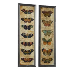 Kirkland's Home Framed Art-Literary Butterflies Framed Art Prints, Set Of 2