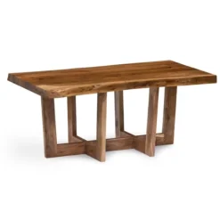 Kirkland's Home Coffee Tables-Live Edge Coffee Table With Crossed Legs, 42 In.