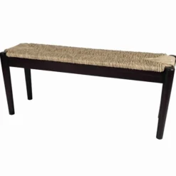 Kirkland's Home Benches & Ottomans-Lola Seagrass And Wood Bench