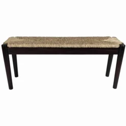 Kirkland's Home Benches & Ottomans-Lola Seagrass And Wood Bench