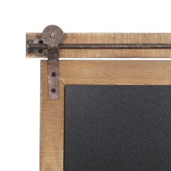Kirkland's Home Wall Storage-Long Wood And Metal Frame Chalkboard