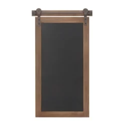 Kirkland's Home Wall Storage-Long Wood And Metal Frame Chalkboard