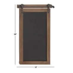 Kirkland's Home Wall Storage-Long Wood And Metal Frame Chalkboard