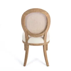 Kirkland's Home Dining Chairs-Louis Cane & Cream Upholstered Dining Chair
