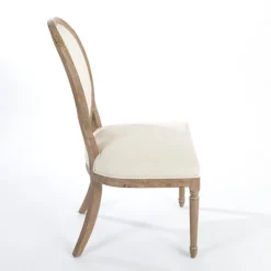 Kirkland's Home Dining Chairs-Louis Cream Upholstered Dining Chair