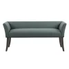Kirkland's Home Benches & Ottomans-Low Back Flared Nailhead Trim Bench