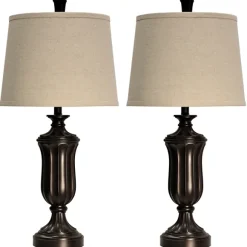 Kirkland's Home Table Lamps-Madison Bronze Table Lamps, Set Of 2