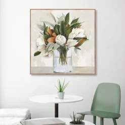 Kirkland's Home Canvas Art-Magnolia Bouquet Framed Canvas Art Print